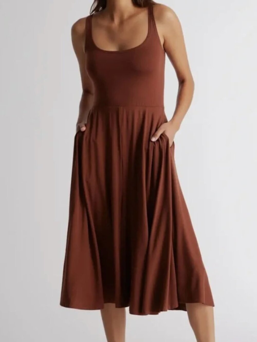 Quince Tencel Jersey Fit n Flare Dress